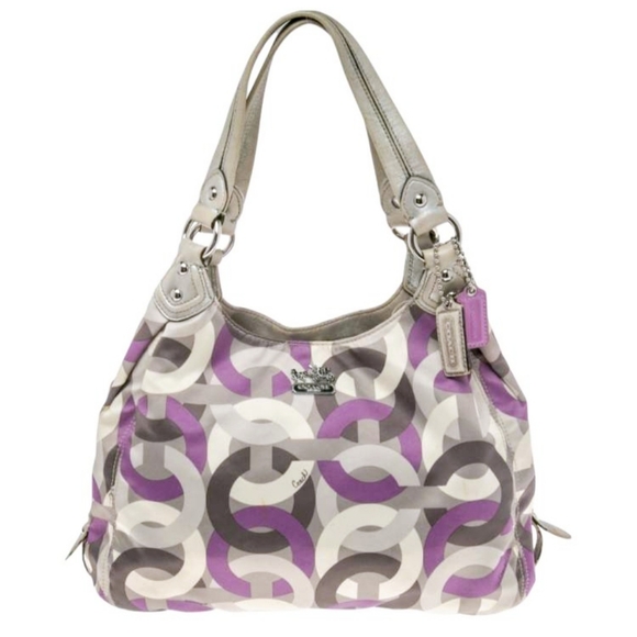 Coach Purple Satin Maggie Bag - Picture 1 of 16